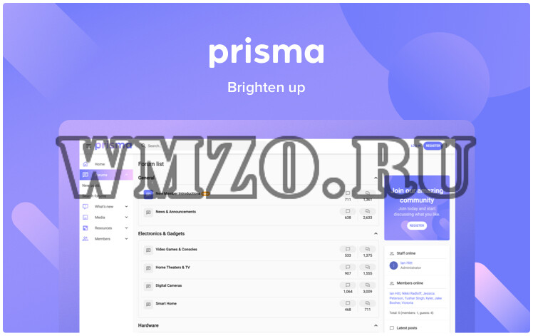 Prisma 2.1.8.1.0 - светлый премиум стиль XenForo 2