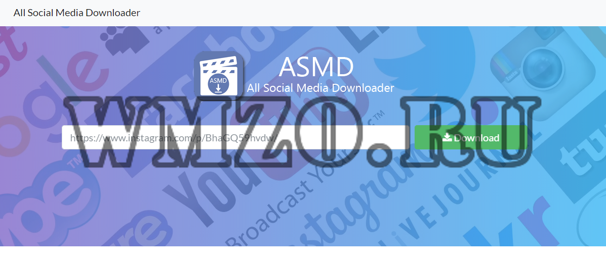 Скрипт скачивания медиа-файлов из соц. сетей - All Social Media Downloader v2.0