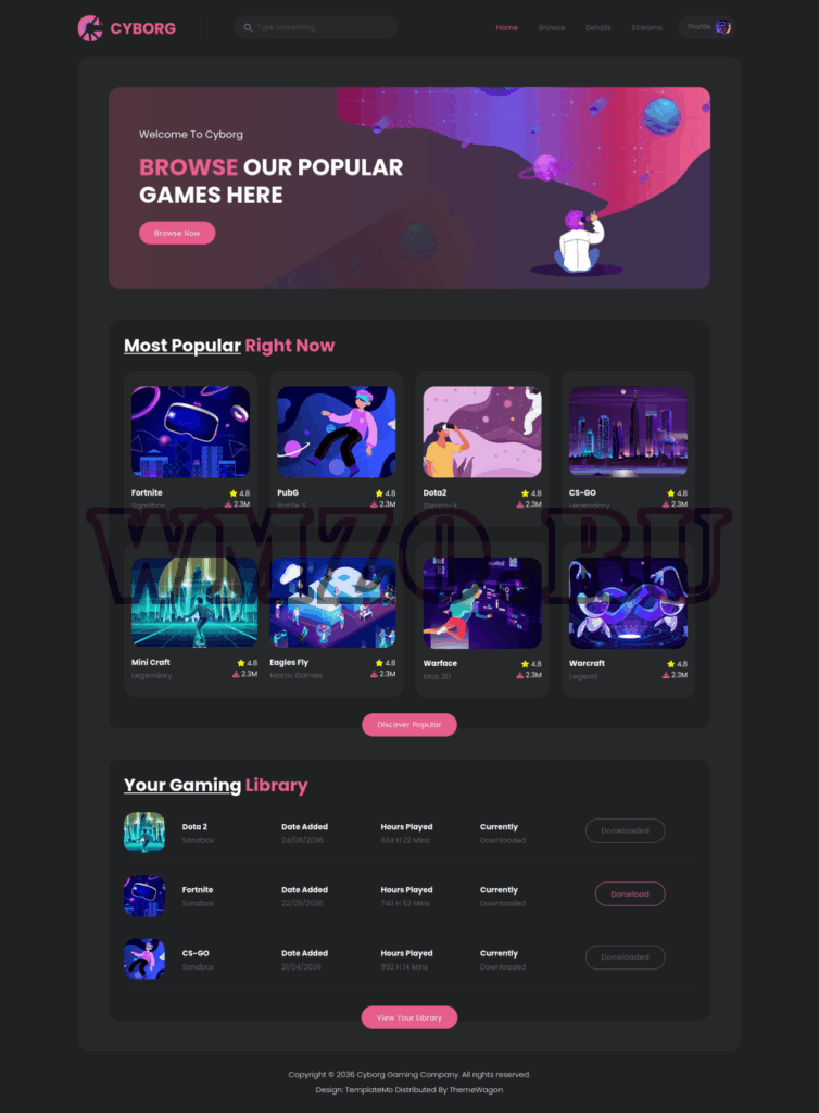 Cyborg - Awesome HTML5 Template
