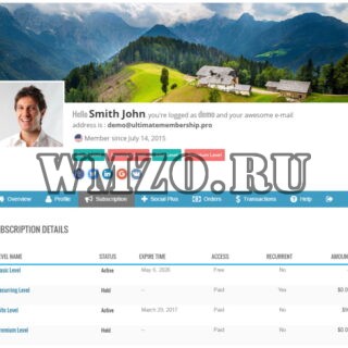 Ultimate Membership Pro v13.4 NULLED - платный доступ WordPress