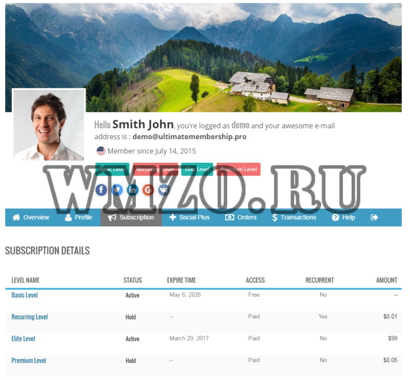 Ultimate Membership Pro v13.4 NULLED - платный доступ WordPress