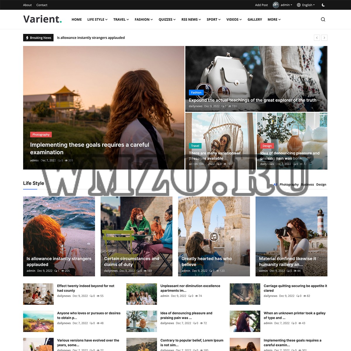 Varient CMS v2.4.3 - Скрипт новостей и журналов