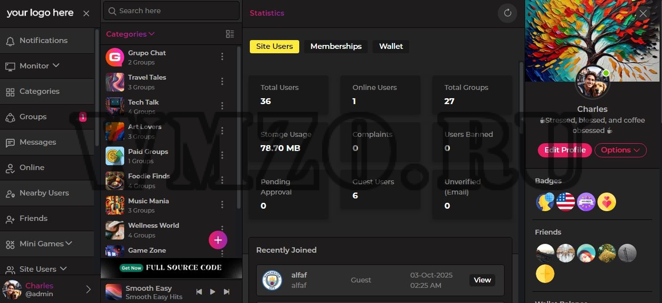 Скрипт Grupo Chat NULLED