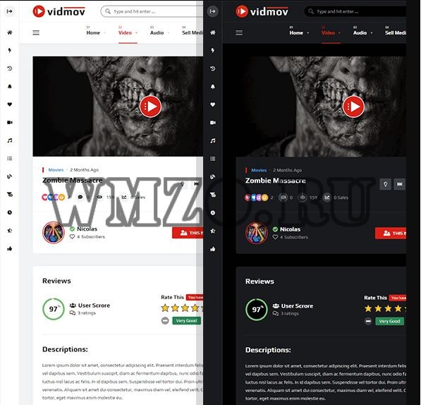 VidMov 1.8.6 NULLED - тема WordPress