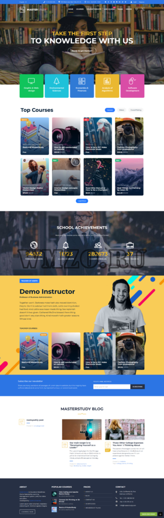 Скачать Masterstudy v4.8.134 NULLED - шаблон на тему образования WordPress